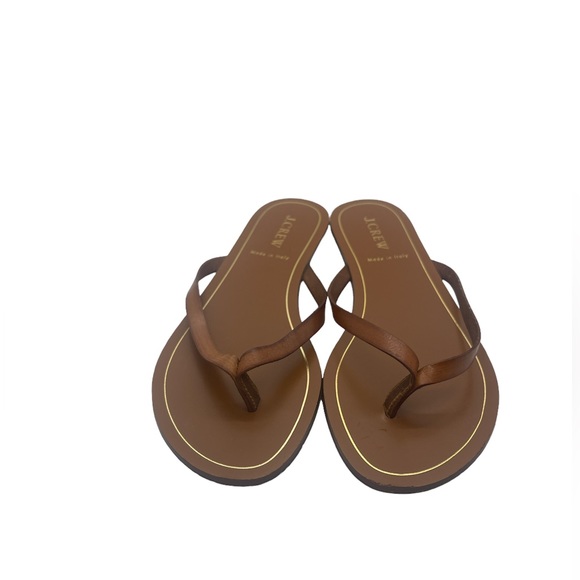 J. Crew | Brown | Flip Flop Thong Sandals | Vineyard | Leather | 7